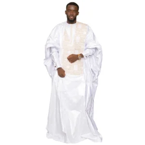 Tenue en Wax ou Bazins brodés