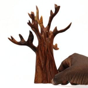 Baobab miniature en bois sculpté à la main