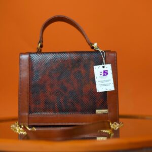 Cluth Bag moyen cuir marron