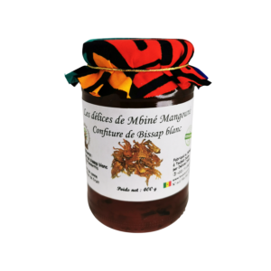 Confiture de bissap blanc (Hibiscus) - pot en verre de 400g