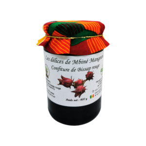 Confiture de bissap rouge (Hibiscus rouge) - pot en verre de 400g